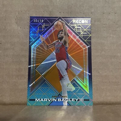 2021 MARVIN BAGLEY III PANINI RECON NBA #153 HOLO ORANGE SP #D/18 SSP CARD - Image 1 of 2