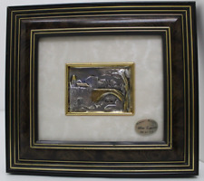 Vintage Artistic Creations on Precious Metal Relief Art Picture in 925 Silver
