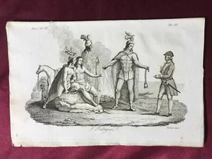 1830 DIE PATAGONIER-Ureinwohner Amerika's-Südamerika Indianerstamm-Argentinien - Picture 1 of 2
