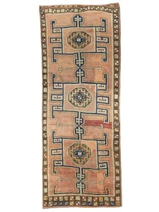 Vintage Hand-Knotted Oushak Wool Rug – Turkish Runner – 5' x 11'4" – Soft Earth - Picture 1 of 13