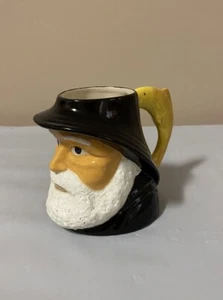 Vintage 1982 Fisherman Face Mug With Fish Handle - Bild 1 von 9