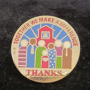 THANKS Together We Make a Difference Lapel pin Teachers Back to School Hat Vest - Picture 1 of 3