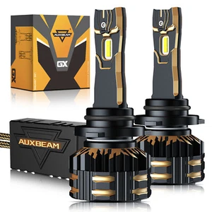 AUXBEAM Canbus 9006 LED Headlight Bulbs Kit Low Beam 6500K 120W 30000LM White 2x - Picture 1 of 12