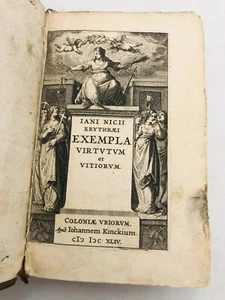Exempla virtutum et vitiorum. - Nicii Iani - 1644 - Foto 1 di 11
