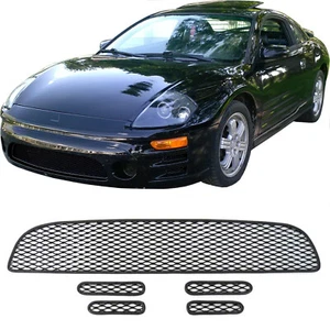 INSERTOS DE PARRILLA DE MALLA CCG PARA 03-05 MITSUBISHI ECLIPSE 5 PIEZAS REJILLA PRECORTADA NEGRA - Imagen 1 de 8
