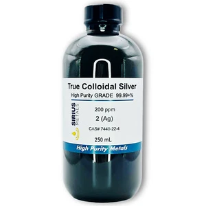 Nanoparticelle di vero argento colloidale (AgNP): 200 ppm - 250 mL in plastica - Foto 1 di 2