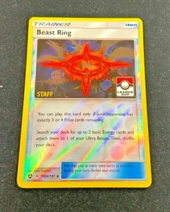 Beast Ring - 102a/131 League Cup Promo STAFF (Pokemon) Reverse Holo - Picture 1 of 2