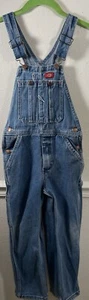 Dickies Carpenter Overalls Unisex Kids Small Medium To Light Wash Denim - Picture 1 of 19