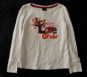 Camisa Gap Kids 6 7 Niñas Let Love Grow En muy buen estado árbol de otoño difícil de encontrar rara pequeña S de colección - Imagen 1 de 1