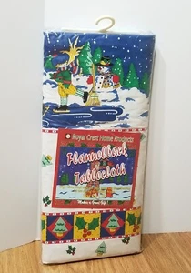 Royal Crest Home Products Flannel Back Tablecloth 52 X 70 Christmas Holiday New - Picture 1 of 17