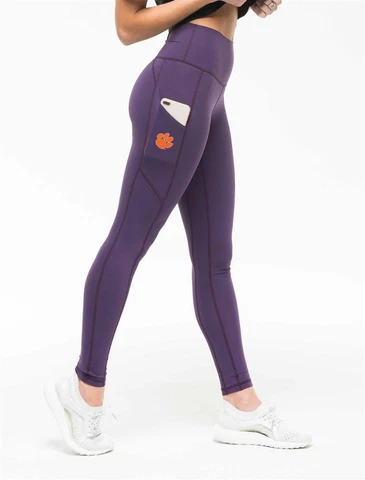 Ladies Clemson University Tigers iLeggings Yoga Pants by Kadyluxe Cover