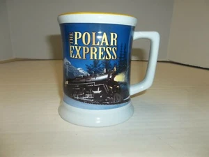 The Polar Express Believe Ticket Train 3D Coffee Mug Cup Yellow Rim - Picture 1 of 4