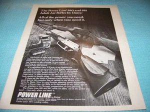 1974 DAISY POWER LINE 880/881 "POWER LINE"..1-PAGE ORIGINAL SALES AD (748NN) - Picture 1 of 2