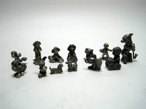 Vintage Lot of 13 Pewter Figurines By Artist Gallo, Hudson & More - Picture 1 of 4