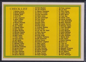 1992 Regina NRL Rugby League #176 Checklist - Picture 1 of 3