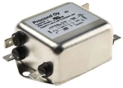 1 x RS Pro GFHF Series 3A 250 V ac 400Hz Chassis Mount RFI Filter, with Tab Term - Image 1 of 2