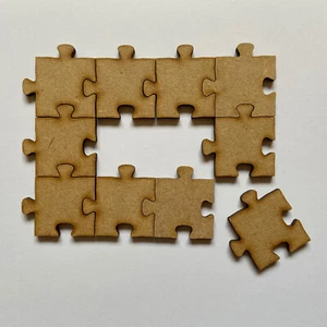 10x Laser Cut Wooden Jigsaw Pieces - Picture 1 of 1