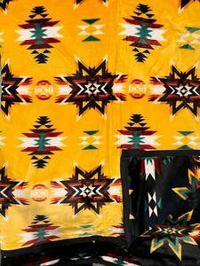 Native American Design Super Soft Plush Reversible Blanket - Picture 1 of 25