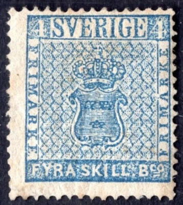 SWEDEN 1868 SCOTT #2P MINT NO GUM CATALOG VALUE $525 - Image 1 of 2