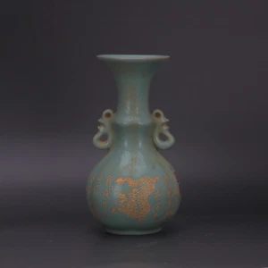 Beautiful Chinese Hand Painting Ruyao Glaze Porcelain Vase - Picture 1 of 5