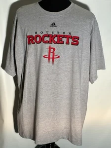 Houston Rockets NBA Basketball Team Logo Adidas Gr. 2XL einfarbig grau rot T-Shirt - Bild 1 von 3