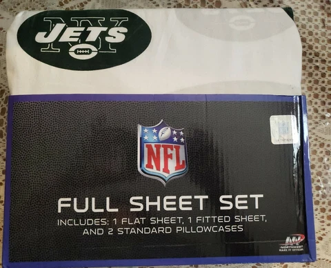 nfl ny new york jets full sheet set -- new in packaging Cover