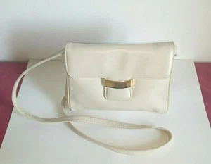 Francesco Biasia,borsa pochette con tracolla removibile, pelle bianca Made Italy - Foto 1 di 12