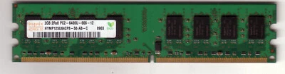 Hynix HYMP125U64CP8-S6 2GB PC2-6400 DDR2-800 DIMM Memoria RAM - Immagine 1 di 3