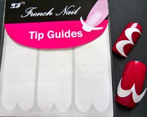 Nail Art White French Manicure Guide Double W Tip Manicure Stickers Stencil 08 - Picture 1 of 1