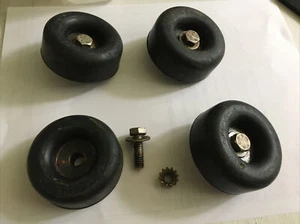Lot of 4 - 2.5" Rubber Feet Pads for Machines / Instruments Reinfoced Washer - Picture 1 of 10