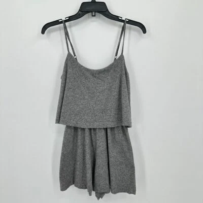 Topshop Romper Women 4 Gray Heather Overlay Casual Office Date Night Travel - Image 1 of 4