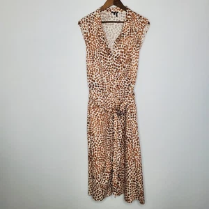 Nic & Zoe Damen Copper Kiss Shirtkleid Größe 3X ärmellos Gürtel Midi Geo neu mit Etikett - Bild 1 von 11