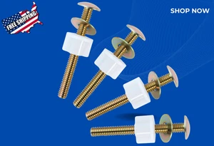 Toilet Seat Screws Kit, Nylon & Metal Bolts Set, 4 Sets Universal - Picture 1 of 6