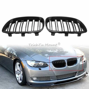 Front Kidney Bumper Grilles For BMW  2008-2013 3-Series M3 2006-2009 E92 2-door - Picture 1 of 24