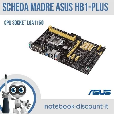 Scheda Madre ASUS HB1-PLUS. mb PER  PC DESKTOP ASUS Cpu socket LGA1150 Slot DDR3 - Immagine 1 di 3