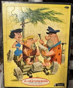 Vtg 1960 The Flintstones Frame Tray Puzzle, Whitman Publishing, Hanna-Barbera - Picture 1 of 5