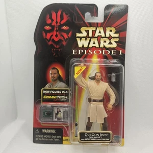 Vtg Star Wars Episode 1 Qui-Gon Jinn Jedi Master Hasbro 1998 With CommTech Chip - Picture 1 of 3