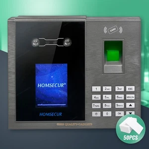 HOMSECUR Time Attendance With Face Fingerprint 50 RFID Cards Free Software +WiFi - Picture 1 of 8