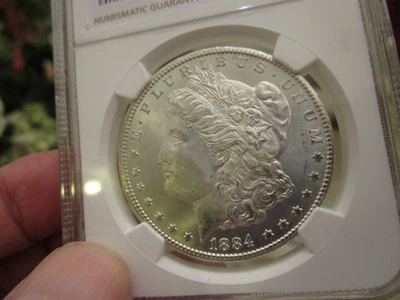 1884-CC Morgan Silver Dollar AU Condition