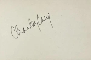 CHARLEY LANG Signed Autograph 4x6 INDEX CARD DARK SKIES Hear No Evil STAR TREK - Picture 1 of 6