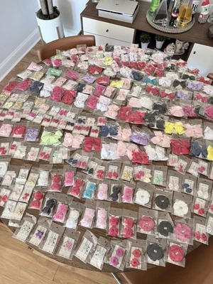 Lote al por mayor - 270+ lazos para el cabello de bebé hechos a mano - hechos en Brasil - nuevos Foto 1 de 4