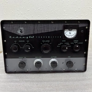 Vintage Johnson Viking 6 N 2 nadajnik szynka radio niesprawdzone części z instrukcją - Zdjęcie 1 z 12