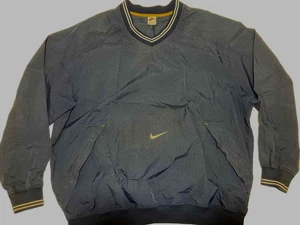 Vintage 90er Nike Pullover Herren XXL Blau Center Swoosh V-Neck Windbreaker Jacke - Bild 1 von 11