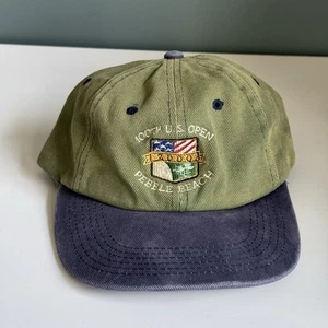 Vintage Faded 100th US Open Pebble Beach USGA Golfhut Y2K Riemen hinten zweifarbig - Bild 1 von 9