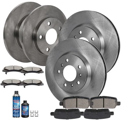 303mm Front & 270mm Rear DRILLED Rotors + Brake Pads for 11-13 Chevrolet Impala - Image 1 of 4