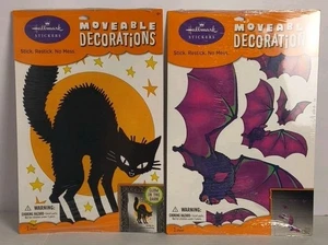 Hallmark Pipistrelli / Gatto Nero Halloween Bagliore al Buio Riutilizzabile Fermaglio per Finestra Mobile  - Foto 1 di 6