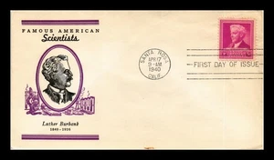 US COVER LUTHER BURBANK FAMOUS AMERICANS FDC SCOTT 876 LINPRINT CACHET - Picture 1 of 2