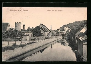 Giengen a. d. Brenz, Partie an der Brenz, Ansichtskarte 1915  - Picture 1 of 2
