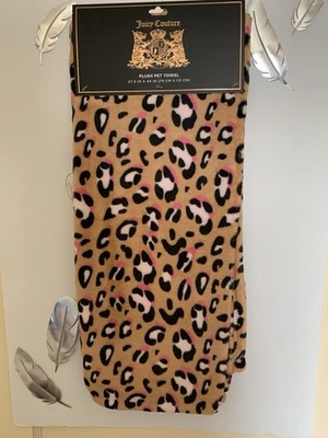 Juicy Couture Plush  Dog Cheetah Print Towel  / Blanket - Image 1 of 4