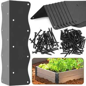 8-Pack Heavy-Duty Metal Corner Brackets for Raised Garden Beds (11"x3"x3") - ... - Picture 1 of 7